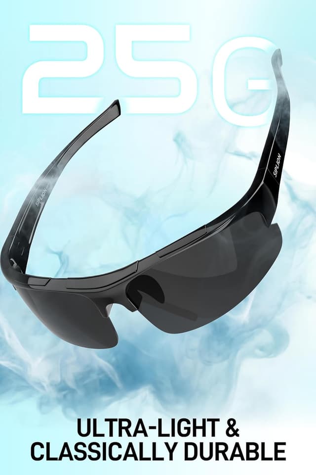 Detalle 2 de SIPLION Herren-Sonnenbrille mit UV400, polarisierten TAC-Gläsern & TR90-Rahmen (CAT 3)