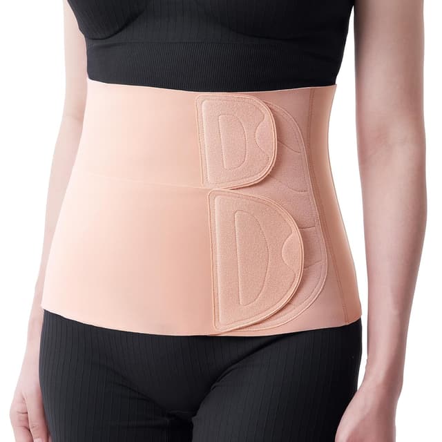 Detalle de Momcozy Ergowrap Bauchgurt nach Geburt (3D-Kompression & Rückenstütze) – nahtloses Postpartum-Bauchband, kurz M