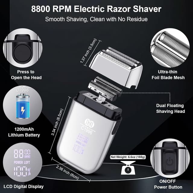 Detalle de CIICII Haarschneidemaschine Profi 2200 mAh 💈