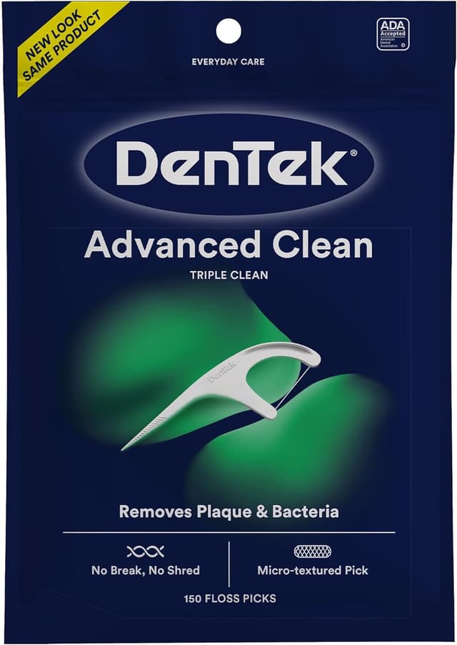 Detalle de DenTek Triple Clean Advanced floss picks 150 pack 🪥