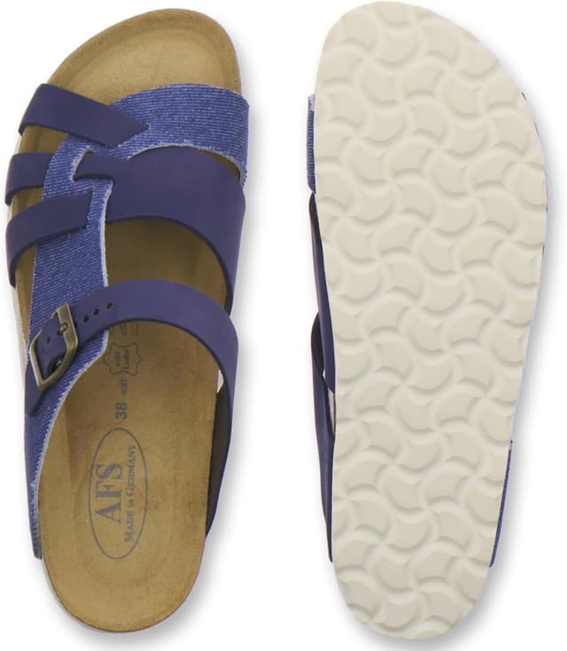 Detalle 2 de AFS-Schuhe : sandales confort femme en cuir, semelle intérieure rembourrée et boucle réglable