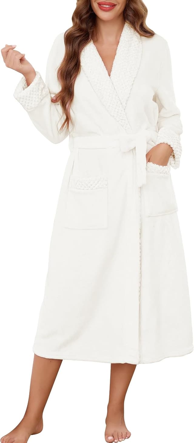 Imagen de Lovasy Bata Mujer Invierno Felpa con bolsillos en OfertitasTOP