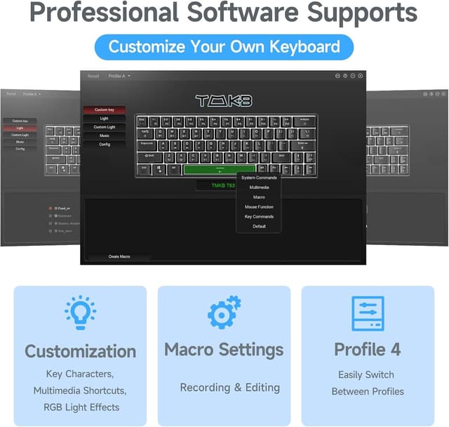 Thumbnail 6 de TMKB Technology T63 tastiera meccanica 63 tasti ⌨