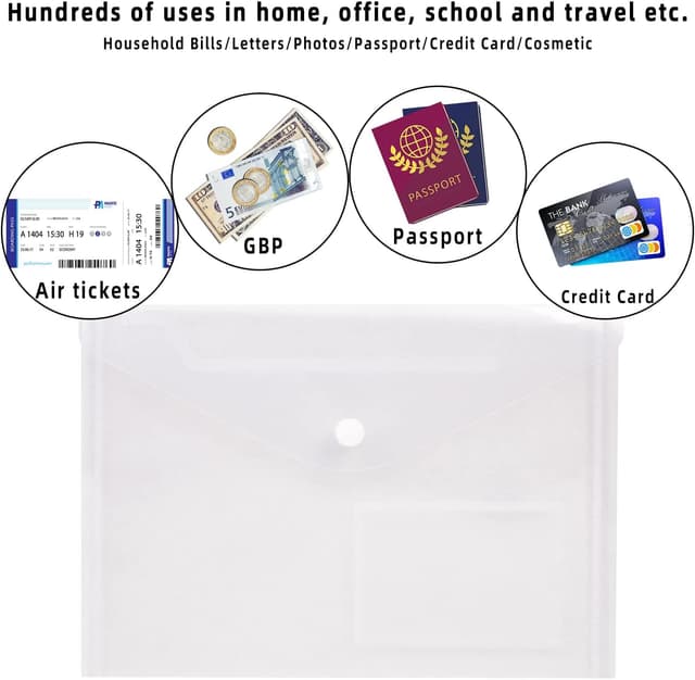 Thumbnail 5 de A5 Plastic Wallets Clear 30-pack document folders