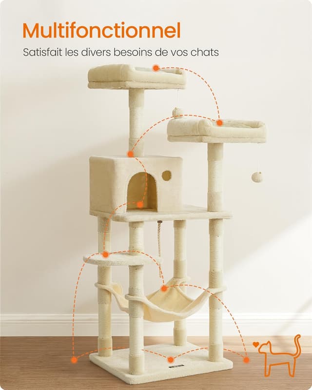 Thumbnail 2 de Feandrea PCT15BE Arbre à chat 143 cm