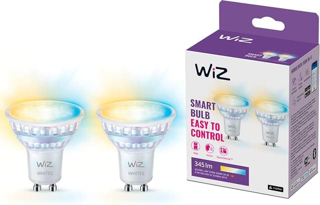 Detalle de WiZ - Bombilla LED Intelligente Wi-Fi 4,9W 🕯️ - Pack de 2