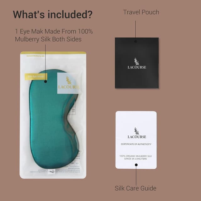 Thumbnail 3 de LaCourse Mulberry silk eye mask 19 momme