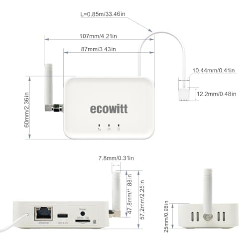 Thumbnail 1 de Ecowitt GW3000 Gateway para Estación Meteorológica ☁