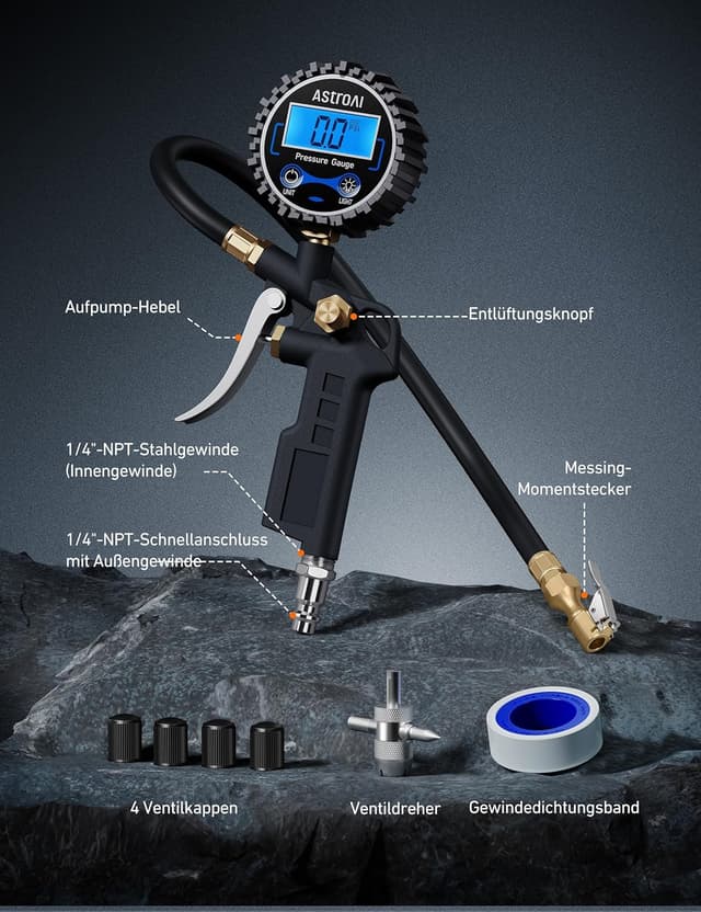 Thumbnail 1 de AstroAI Digitaler Reifenfüller 250 PSI