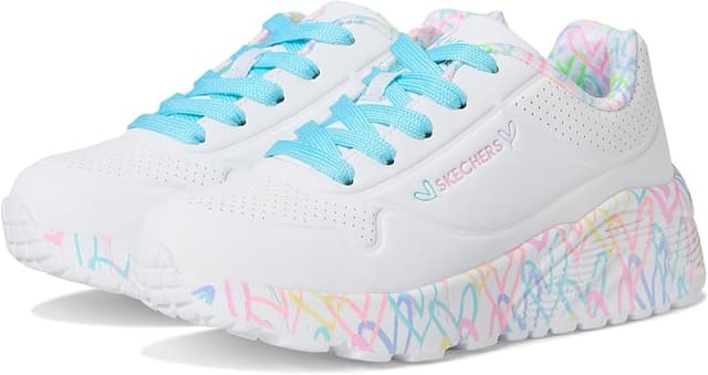 Detalle 2 de Skechers Uno Lite Lovely Luv Zapatillas Deportivas 👟 Blanco