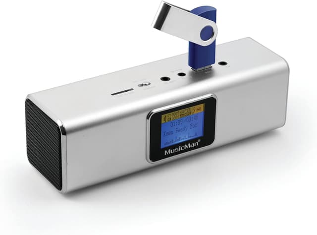 Thumbnail 6 de Musicman MA Soundstation tragbarer Lautsprecher (Stereo, FM-Radio, MP3, USB/AUX/MicroSD) – Schwarz