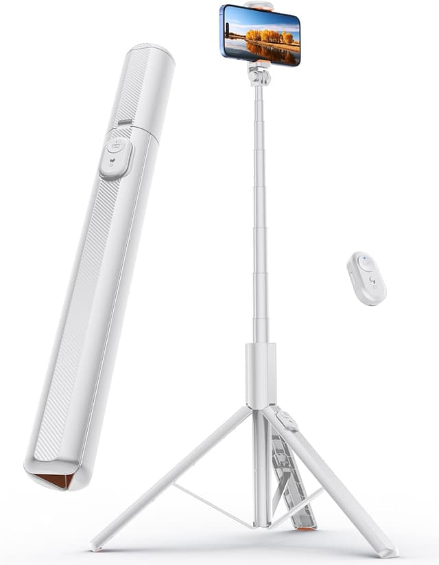 Detalle de ANXRE 71"/180cm Phone Tripod Monopod (NT79) with Bluetooth Remote – White