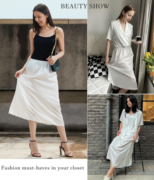 Thumbnail 4 de Avidlove Jupon long en satin pour femme