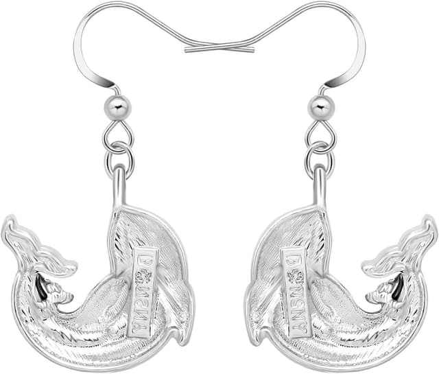 Detalle de LONYOO Emaille „Ozean Tiere“ baumelnde Ohrringe aus Zinklegierung (Meerestiere-Motiv)