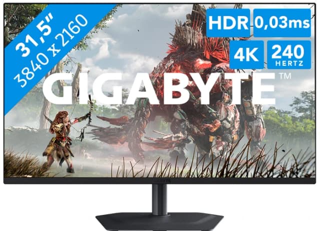 Detalle de Gigabyte MO32U2 QD-OLED Gaming-Monitor (31,5 Zoll) – 4K, QD-OLED und 240 Hz