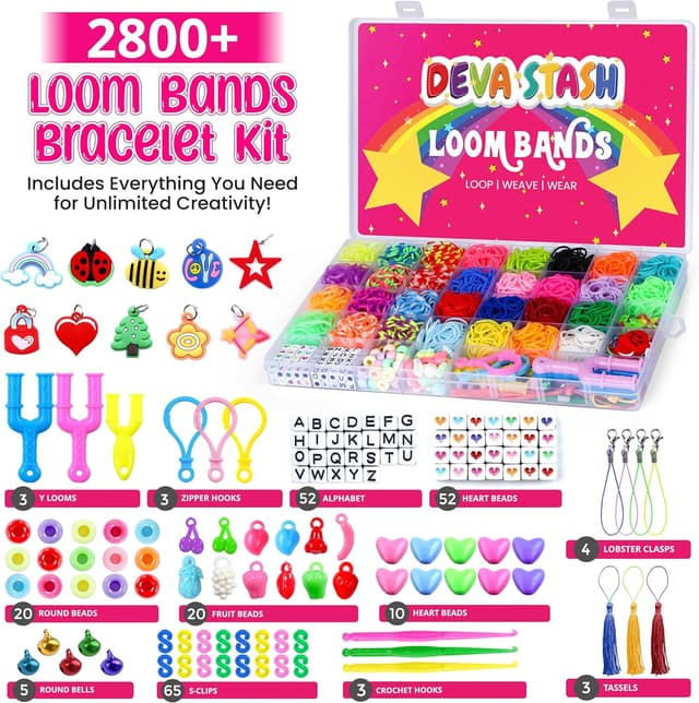 Detalle 2 de 2800+ Loom Bands Kit 30 colours craft kit 🎨