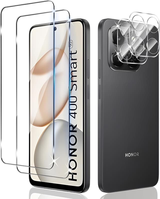 Imagen de Liilaa Schutzfolie für Panzerglas Honor 400 Smart 5G – Displayschutz & Kameraschutz (2+2 Stück) en OfertitasTOP
