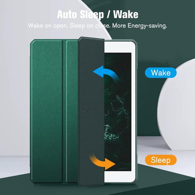 Detalle de Fintie Hybrid Hülle für 10,2-Zoll iPad (9./8./7. Gen) mit Stifthalter – stoßfest, mit transparenter Rückschale