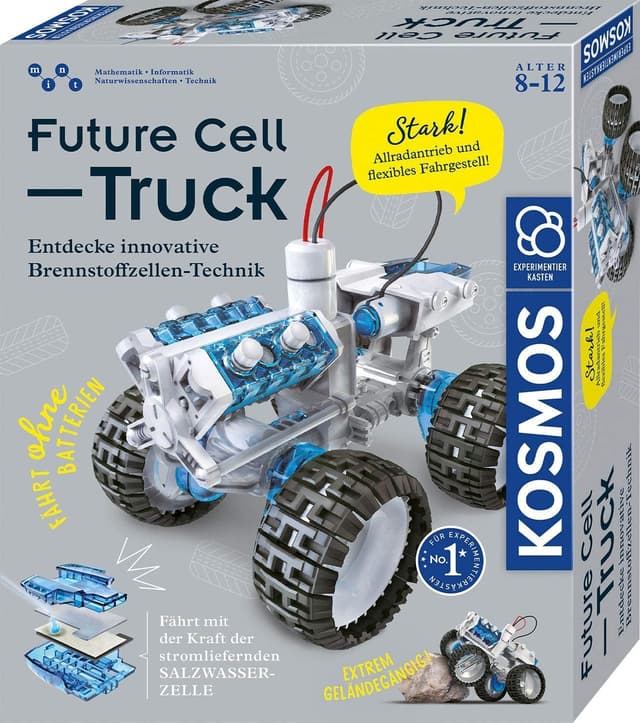 Detalle de KOSMOS Future Cell-Truck (620745) – Bausatz mit Brennstoffzellen-Technik für Gelände-Spielzeugfahrzeuge