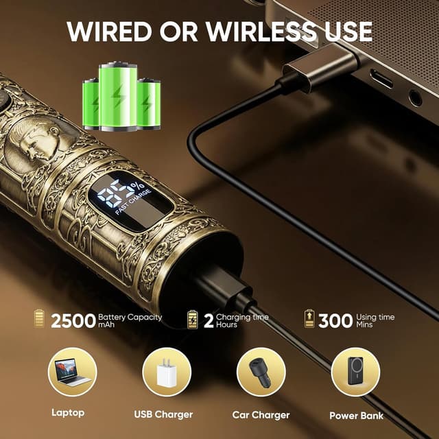 Detalle de Cordless 6-in-1 beard trimmer, 2500mAh