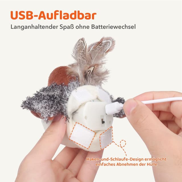 Thumbnail 4 de Potaroma Flatternder Spatz 10,2 cm 🐱