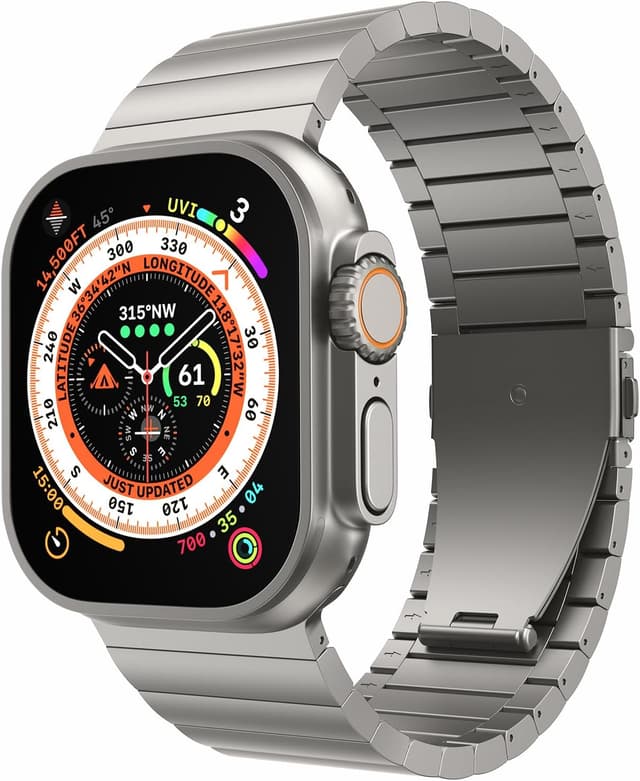 Detalle de LULULOOK Apple Watch Ultra Titanium Strap (DLC coating) for Ultra 3/2/1