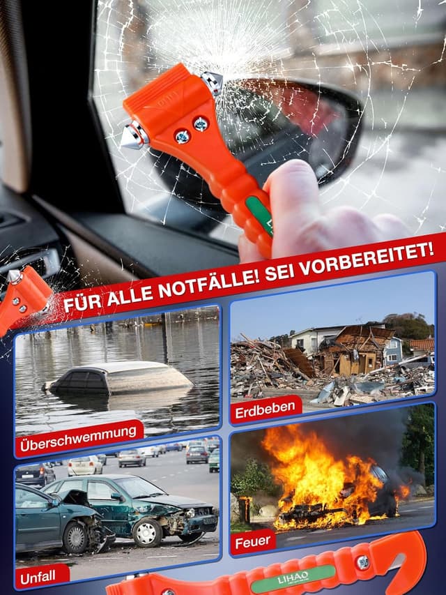 Thumbnail 3 de LIHAO Notfallhammer 4 Stück fürs Auto 🚗