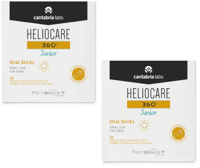 Imagen de Heliocare 360 Junior Oral 2x20 Sticks protección infantil 40 stick en OfertitasTOP