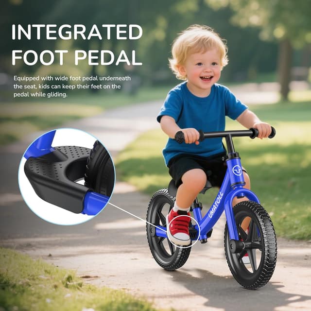 Detalle 2 de Umatoll Toddler Balance Bike (No-Pedal) for Ages 18 Months–5 Years with Tool-Free Adjustment