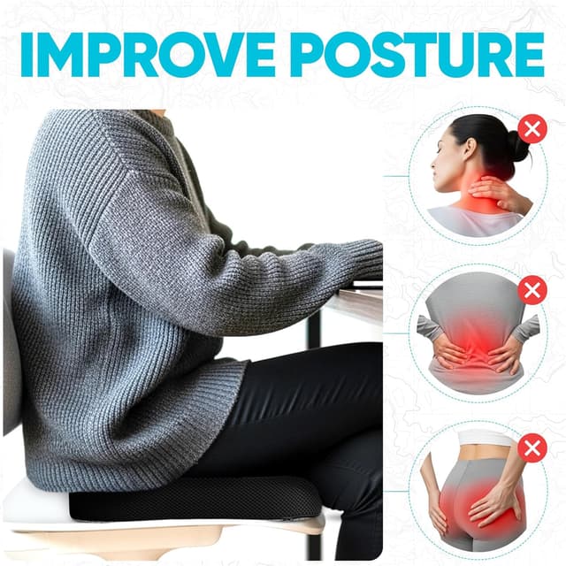 Thumbnail 5 de FORTEM Memory Foam Chair Cushion for Office