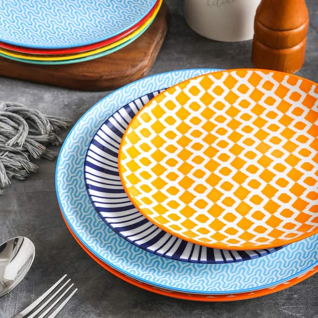 Detalle 2 de 10 inch Porcelain Dinner Plates, set of 6