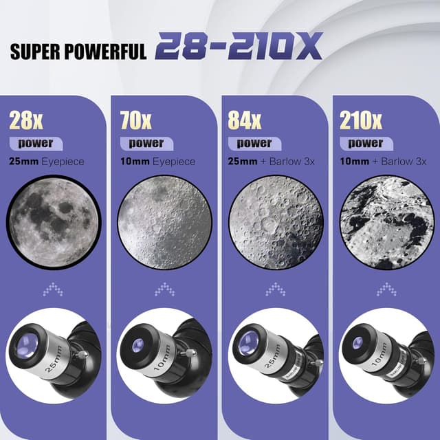 Thumbnail 2 de MEEZAA Télescope 70 mm pour débutants