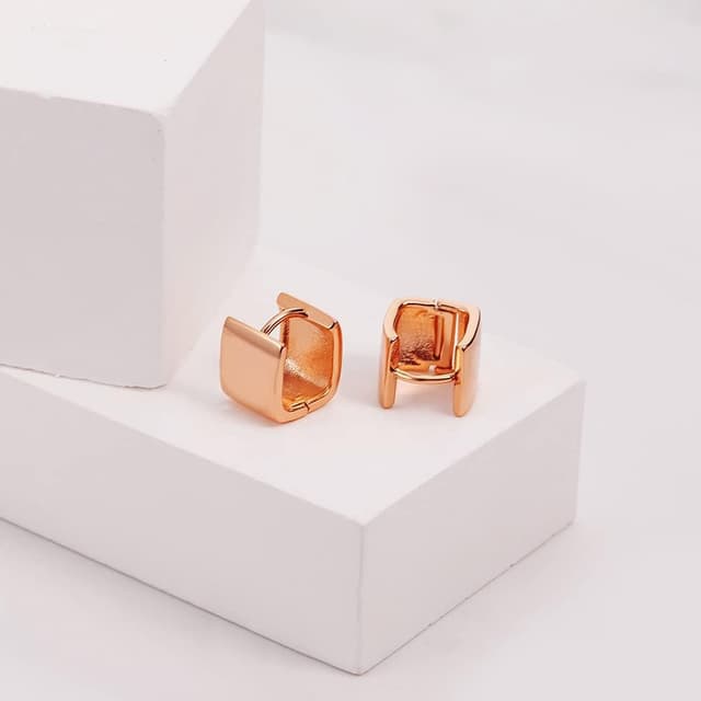 Thumbnail 1 de LILIE&WHITE Orecchini in Oro Rosa Quadrato