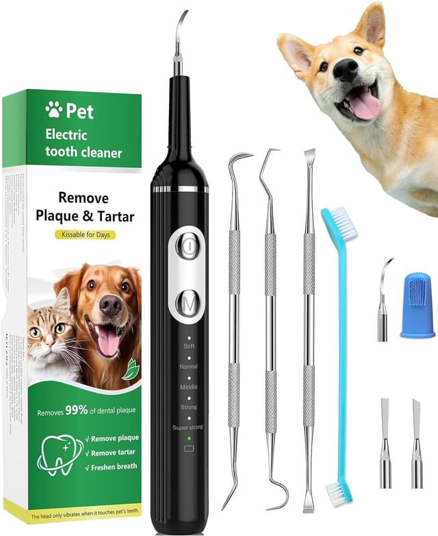 Detalle de Stim-U-Dent Dog Plaque Remover for Teeth with LED light and rechargeable toothbrush heads