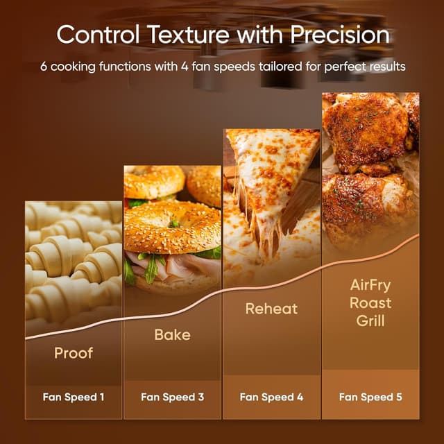 Detalle 2 de Cosori TurboTower Dual Air Fryer 10.8L (Space-Saving Double Stack) – Dual zone tower air fryer for full meals