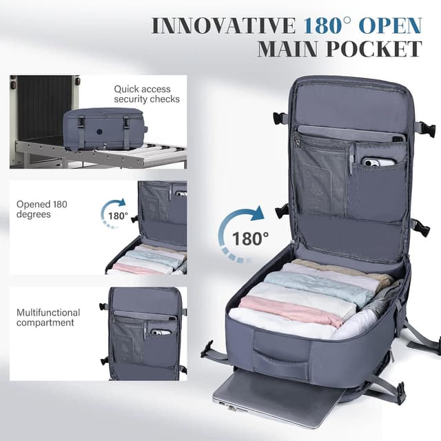 Detalle de Hayayu zaino cabina per Ryanair 40x30x20 da 24 litri