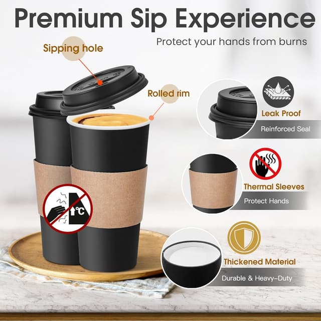 Thumbnail 2 de 20 oz coffee cups leak free by Ginkgo