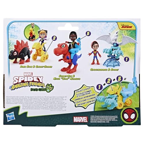 Detalle 1 de SPIDEY AND HIS AMAZING FRIENDS Dino-Webs Figuras Spider-Man y Ghostasaurus