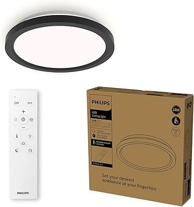 Detalle de Philips Lighting Techo 24 W, Negro ⭐