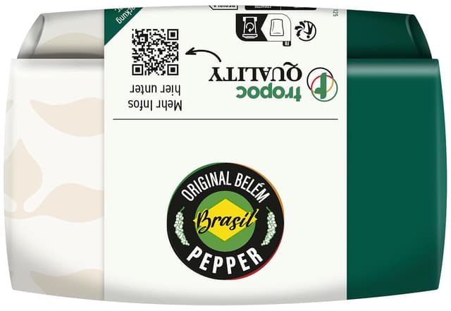 Detalle de Fuchs Professional schwarzer Pfeffer gemahlen – schonend vermahlen, 1 kg im recycelbaren Beutel