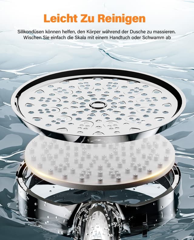 Thumbnail 6 de Cobbe Duschkopf mit Filter Hochdruck 6 Strahlarten