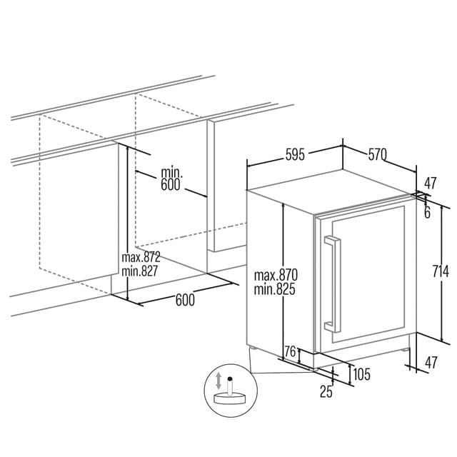 Thumbnail 1 de Cata VI 59082 BK vinoteca 46 botellas No Frost