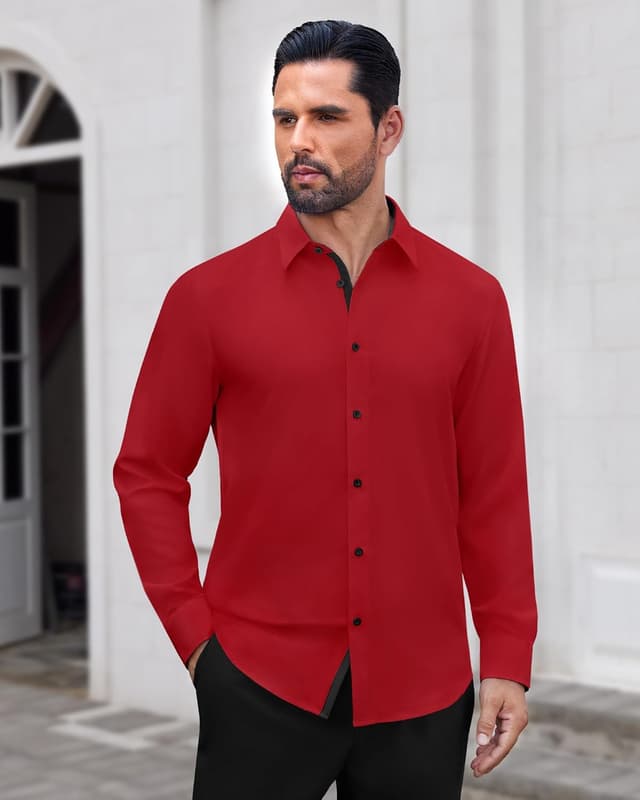 Detalle de J.VER Herren-Hemd Langarm Stretch Regular Fit