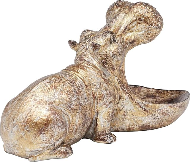 Detalle 1 de Kare Design Hipopótamo Hambriento Decorativo Oro 🦛