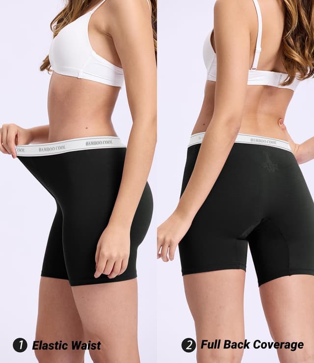 Thumbnail 3 de BAMBOO COOL Womens BoyShorts 5-Pack