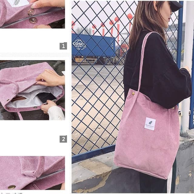 Detalle 2 de Funtlend Umhängetasche Cord Tasche 40 x 35