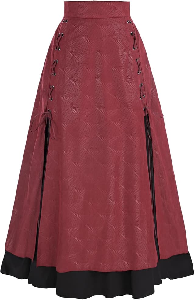 Imagen de Viktorianischer Trachtenrock Mittelalter Maxi A‑Linie en OfertitasTOP