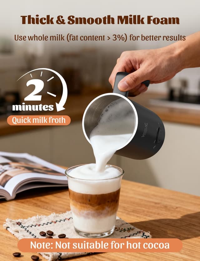 Thumbnail 2 de YISSVIC Espumador de Leche 4 en 1 500W