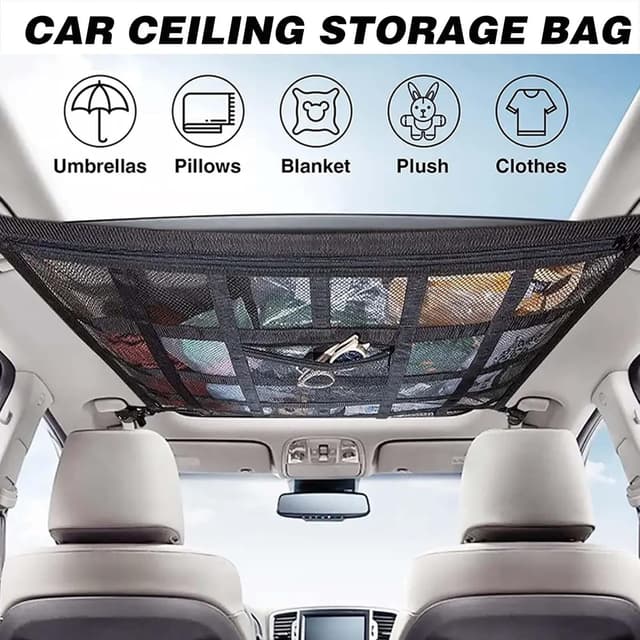 Thumbnail 6 de KMFCSHS 2023 Improved Car Storage Nets – Adjustable SUV roof cargo net organiser for long trips & camping