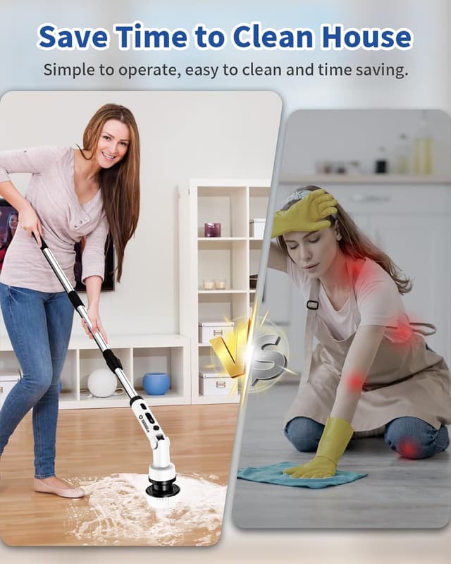 Thumbnail 3 de TEMOLA Cepillo Eléctrico 9 Cabezales ⚡ Limpieza Fácil en Casa